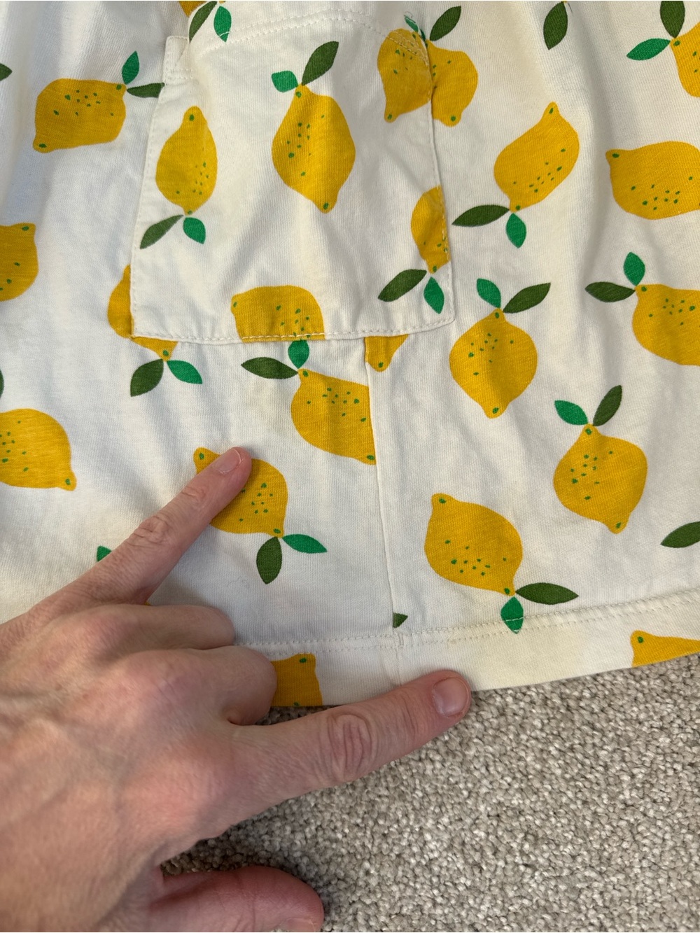 Hanna Andersson Lemon Pocket Dress Size 4 | Yellow Stripe Citrus Summer Dress - Picture 3 of 3